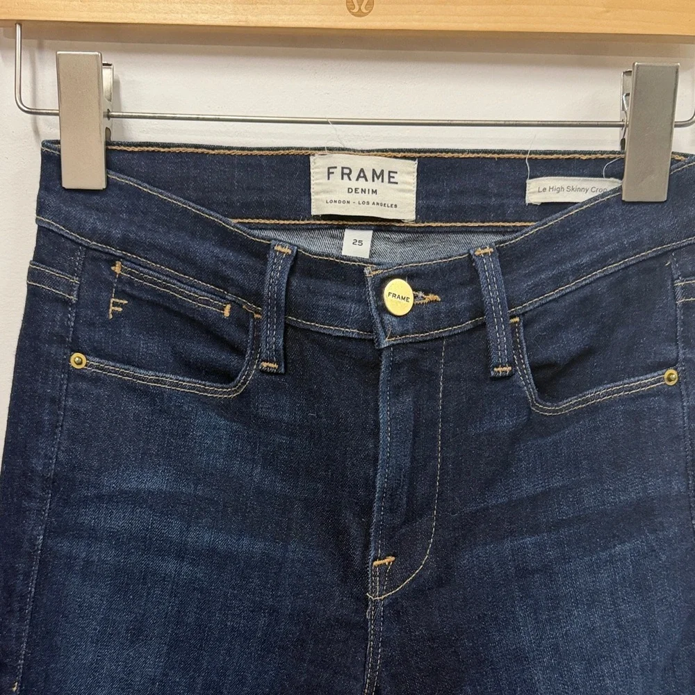 Frame Denim le high skinny Women's High Rise Indigo Jeans 25